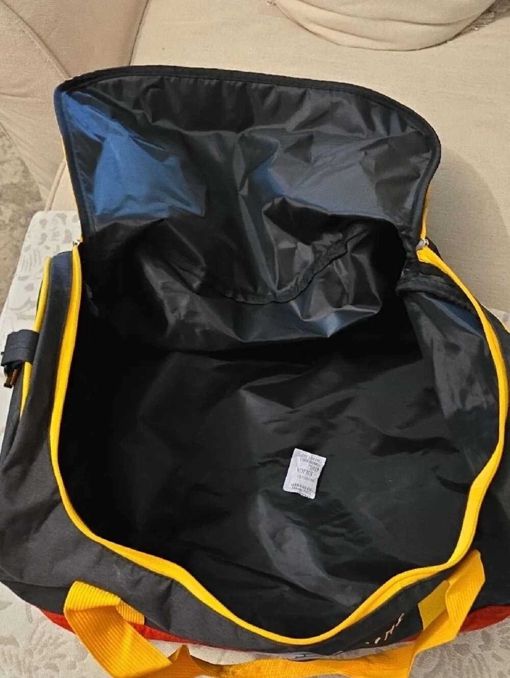 Disney Cruise Line Duffel Bag - Black with Yellow & Red Accents NWOT